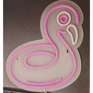 Pink Flamingo Neon Light Wall Sign Pool Float Outdoor LED USB Patio Beach House